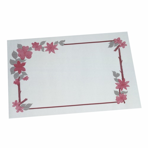 PAPSTAR 250 Tischsets, Papier 30 cm x 40 cm weiß "Blumenranke"