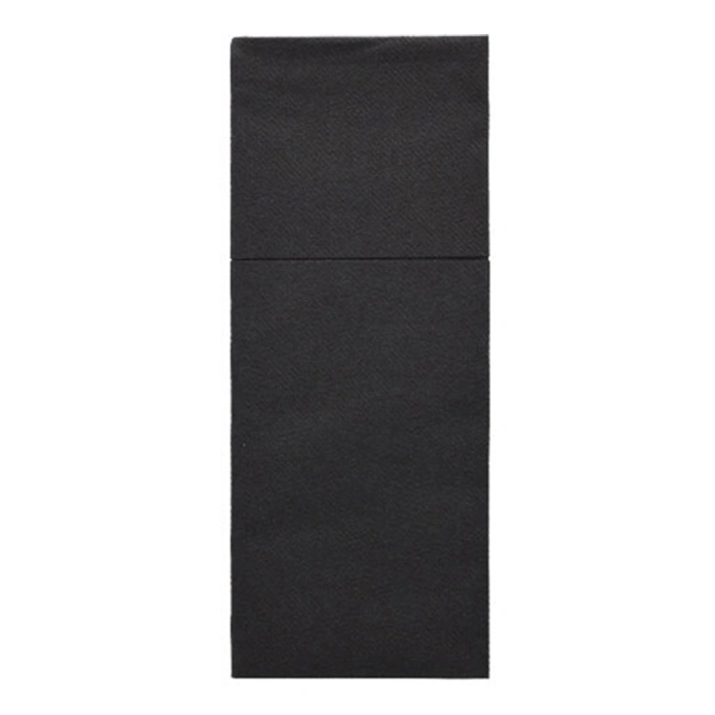 Starpak Bestecktaschen, Airlaid 40 cm x 48 cm schwarz "Premium" mit Besteckfalz