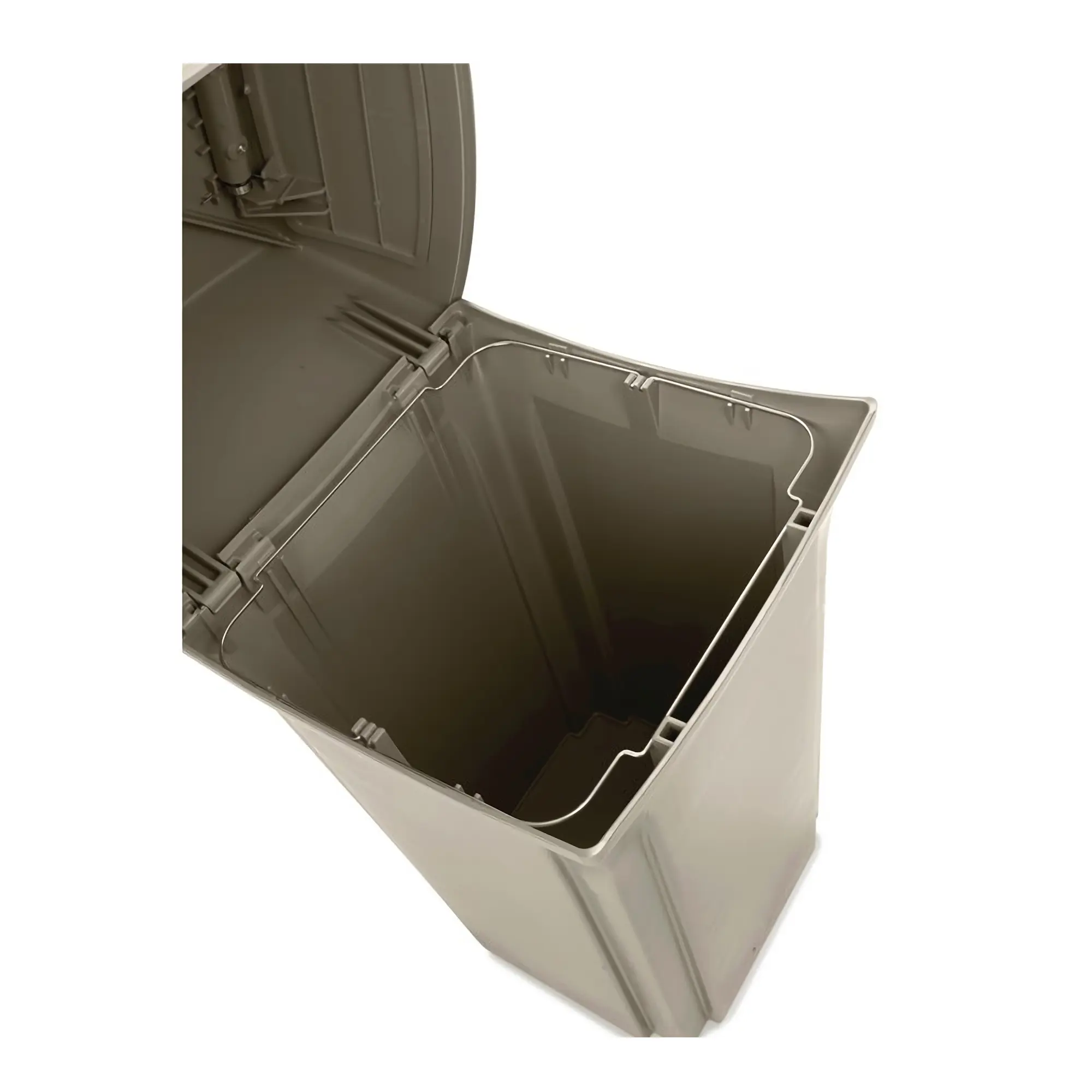 Rubbermaid Ranger Abfallbehälter 170 Liter mit 2 Einwurfklappen, stabiler Polyethylen-Außenbehälter für stark frequentierte Bereiche, Artikelnummer 917888