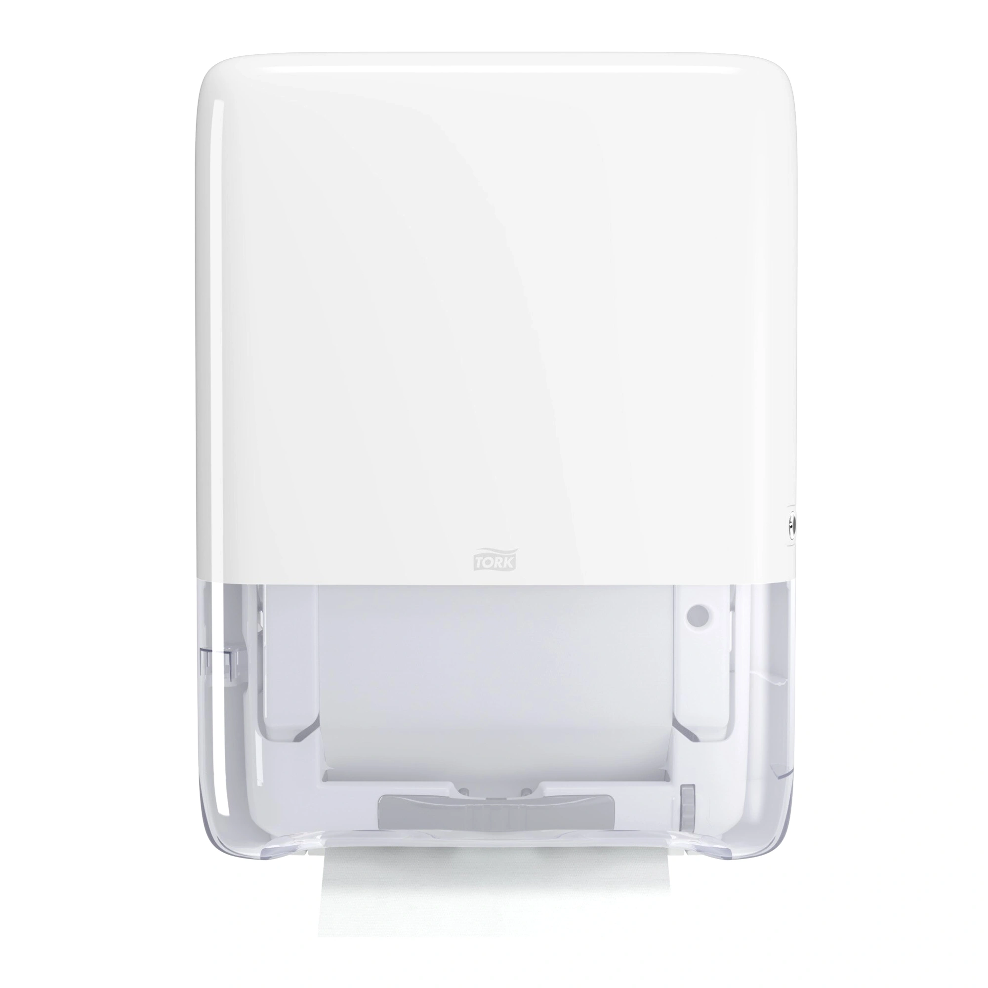 Tork PeakServe Mini Endlos Handtuchspender H5 in Weiß, kompakter Wandspender für 1.230 Papierhandtücher in hochfrequentierten Waschräumen, Art.-Nr. 552558