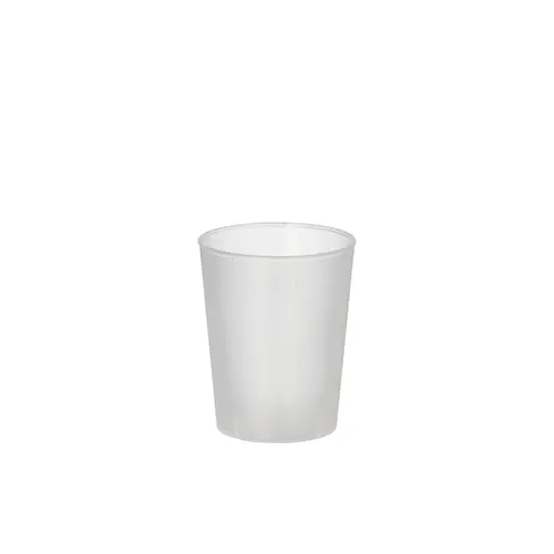 Starpak Mehrweg-Gläser für Schnaps PP 4 cl, satiniert, unzerbrechlich, mit Füllstrich, spülmaschinengeeignet, 25 x 20 Stück von PAPSTAR