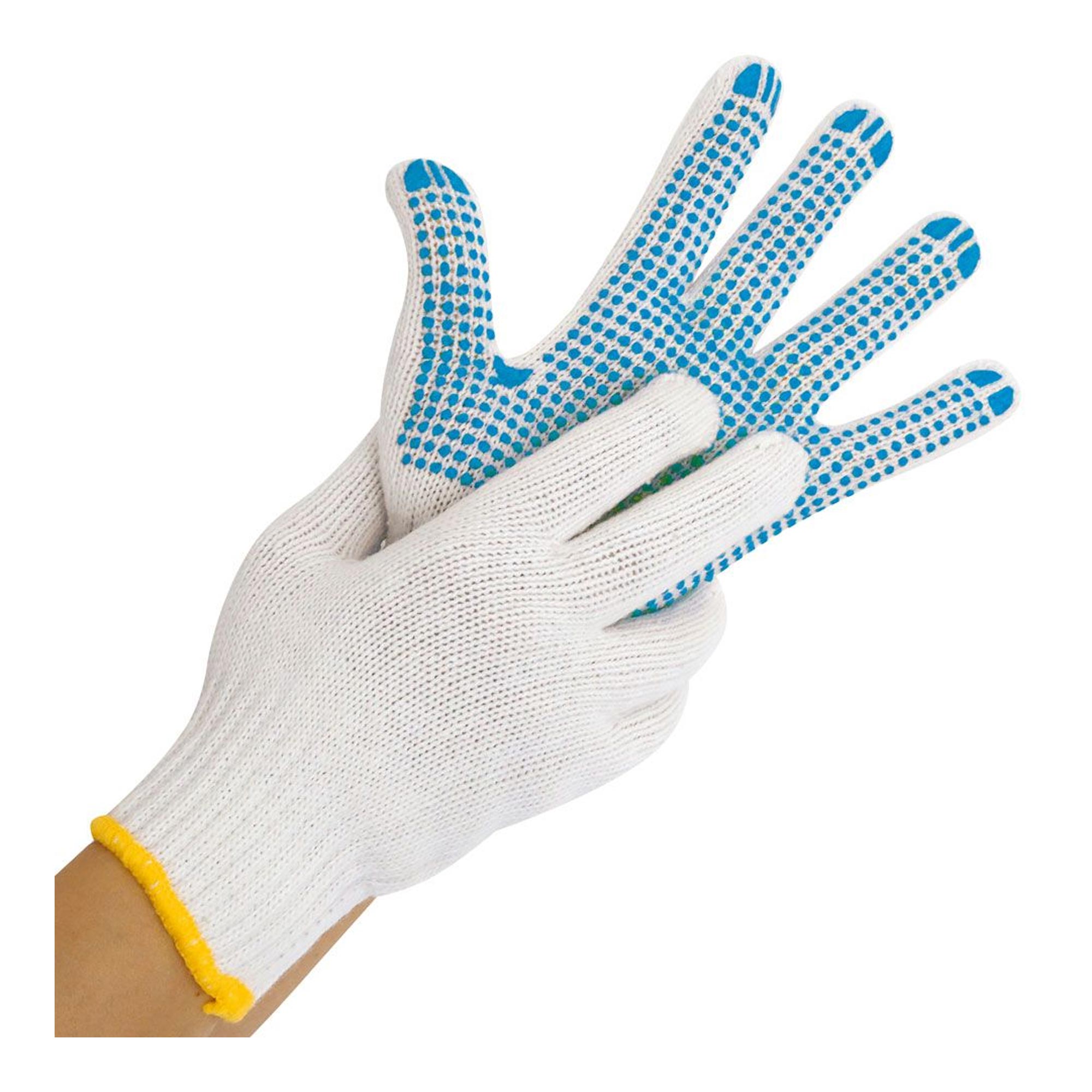 Hygostar Structa Thermo Strick Arbeitshandschuhe weiß/blau, VE 120 Paar