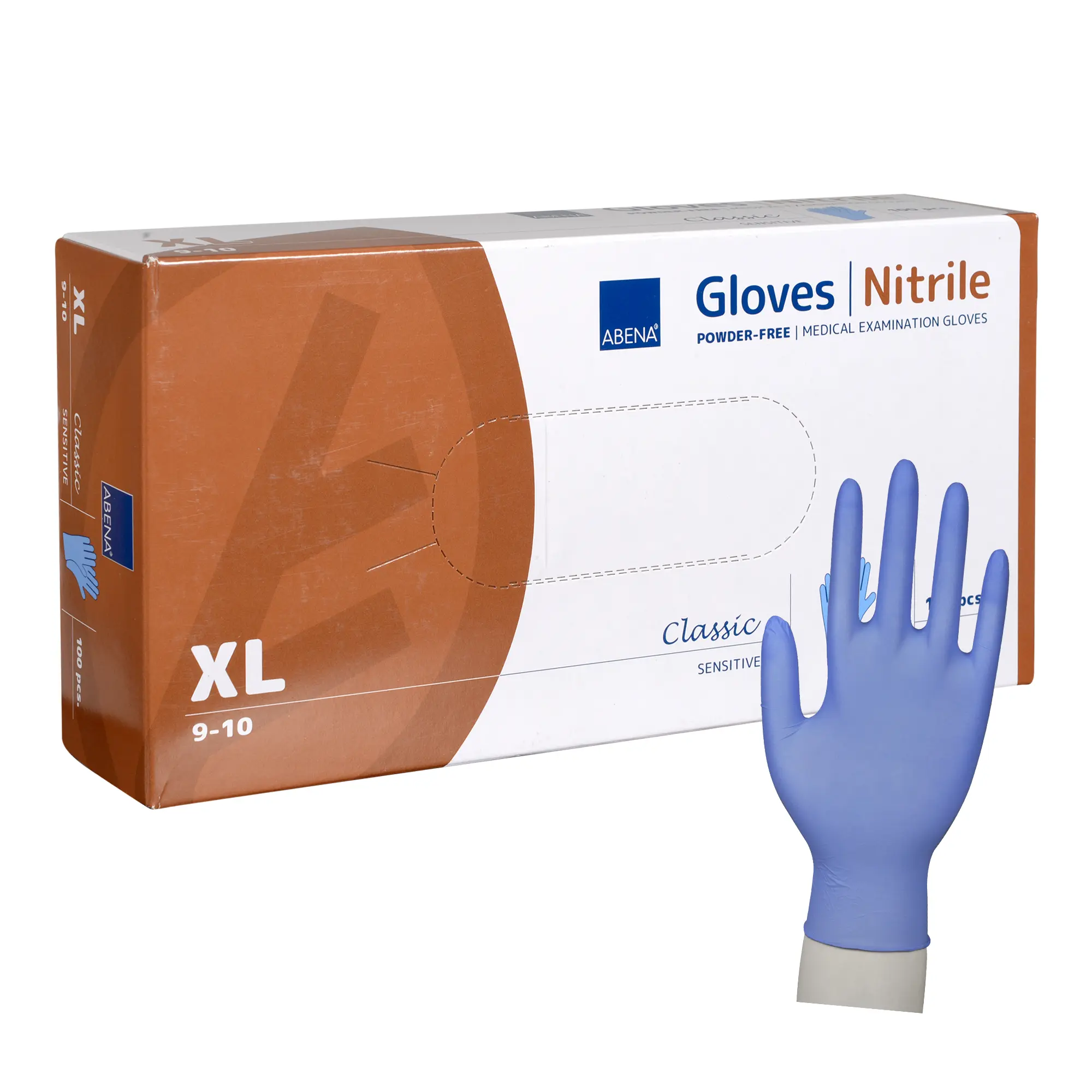 ABENA Nitril-Handschuhe blau, ungepudert 100 Stück XL 290475_1