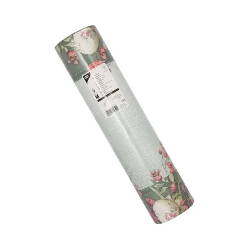 PAPSTAR Tischläufer, stoffähnlich, Airlaid 24 m x 40 cm Pastell Eggs auf Rolle mit Ostereiern und Blütenmotiv, perforiert in Abschnitte, Art.-Nr. 37014