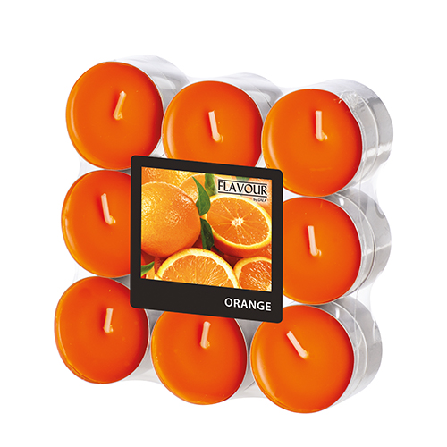 PAPSTAR 18 "Flavour by GALA" Duftlichte Ø 37,5 mm, 16,6 mm orange - Orange