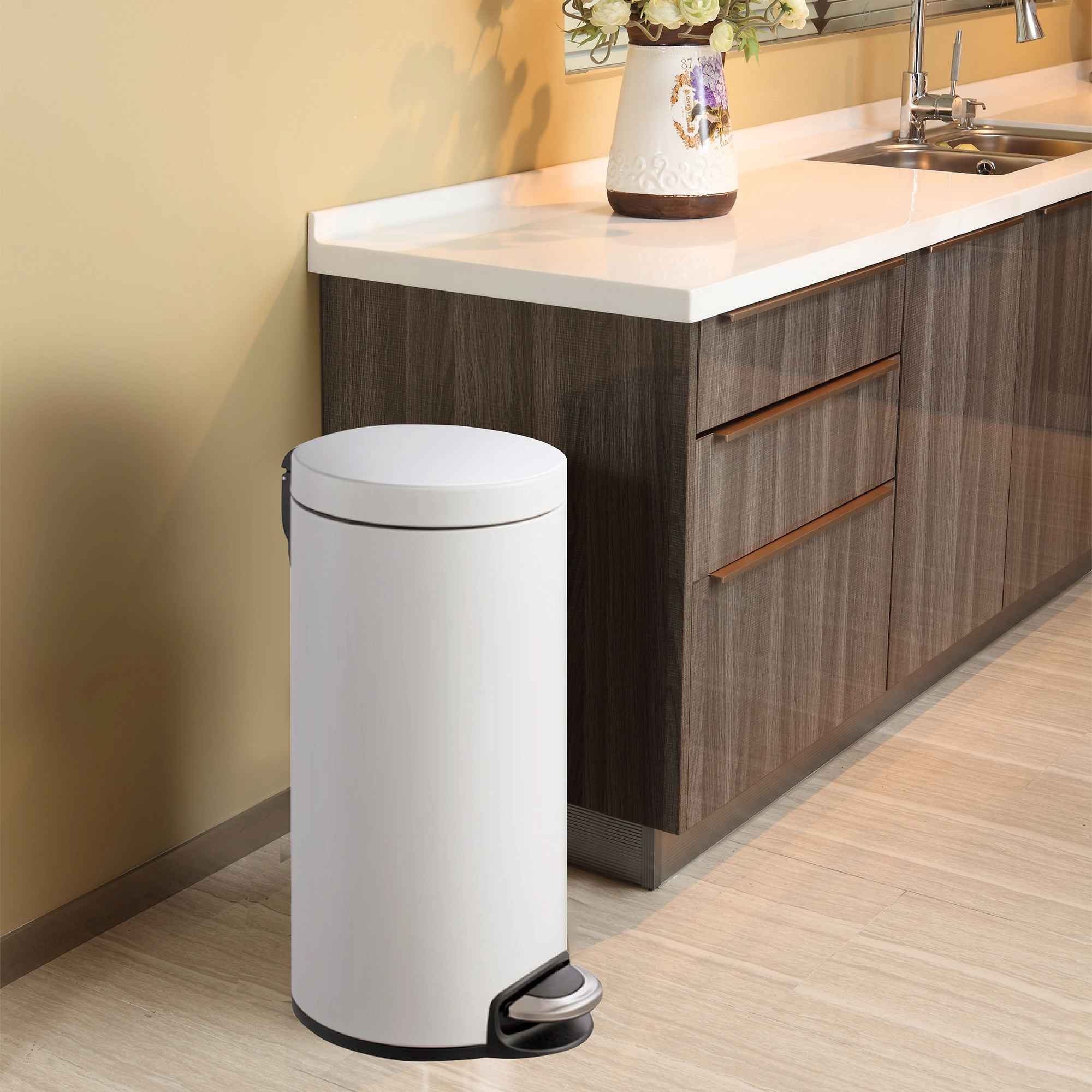 EKO Serene Treteimer 30 Liter Klappdeckel mit Pedal