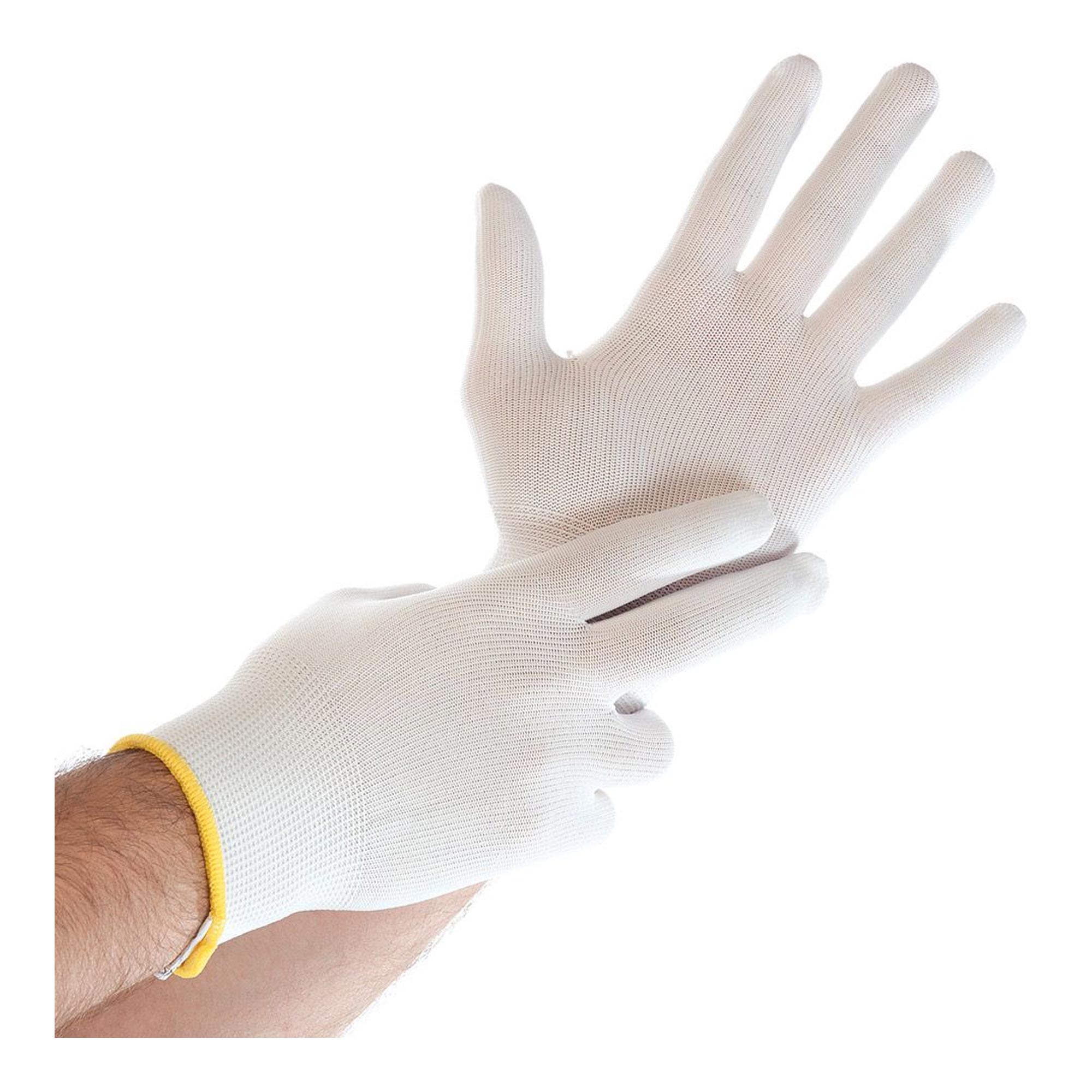 Hygostar Ultra Flex Touchscreen-Handschuhe weiß, VE 120 Paar