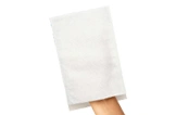 Waschhandschuh weiß aus Frottee für die Körperpflege, ideal zum Duschen und Baden