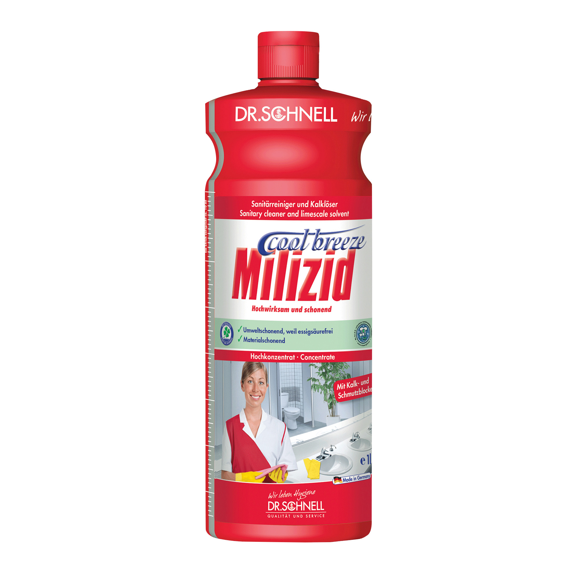 Dr. Schnell Milizid Cool Breeze Sanitärreiniger 1 Liter Flasche 00394_1