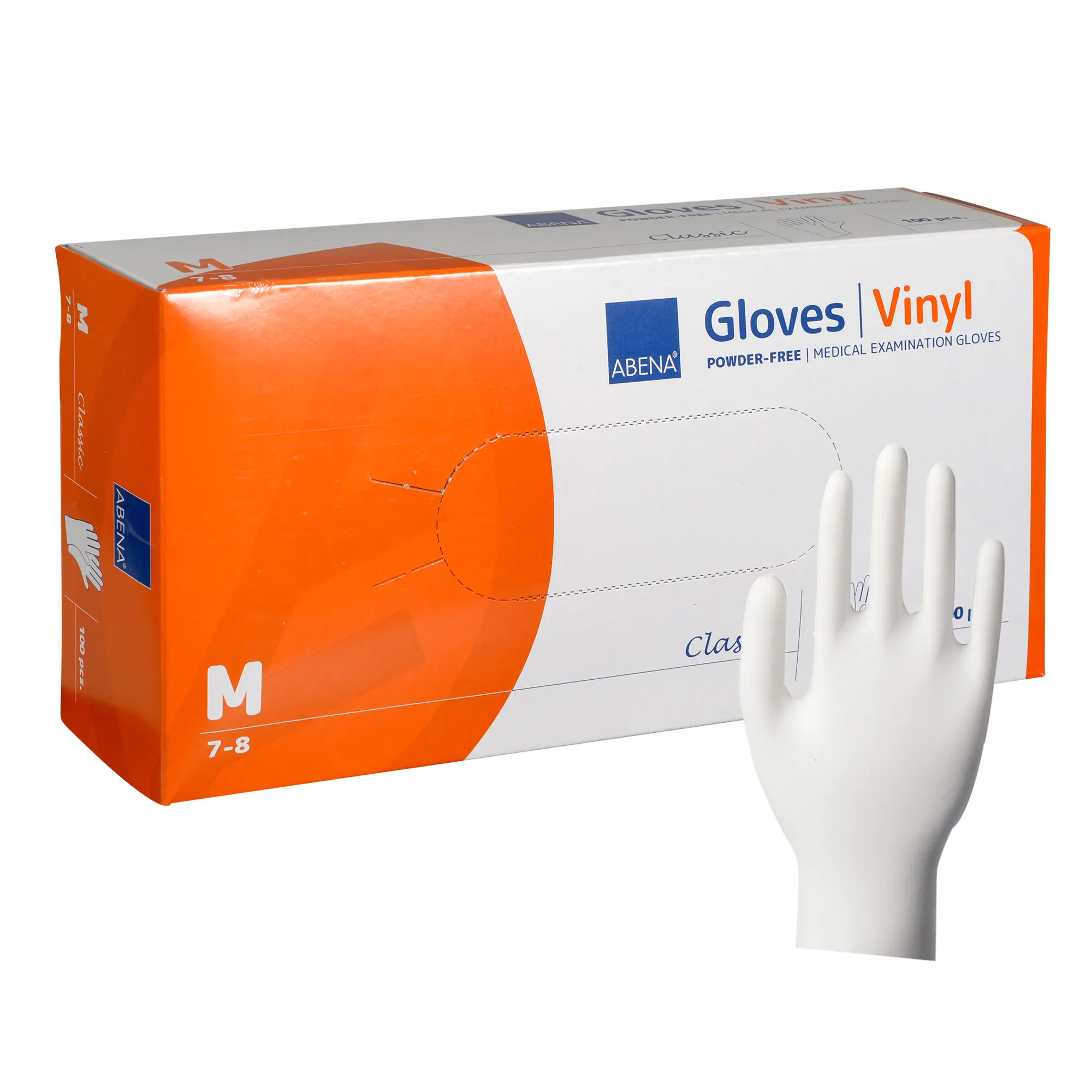 ABENA Vinyl-Handschuhe transparent, ungepudert 100 Stück M 4425_1