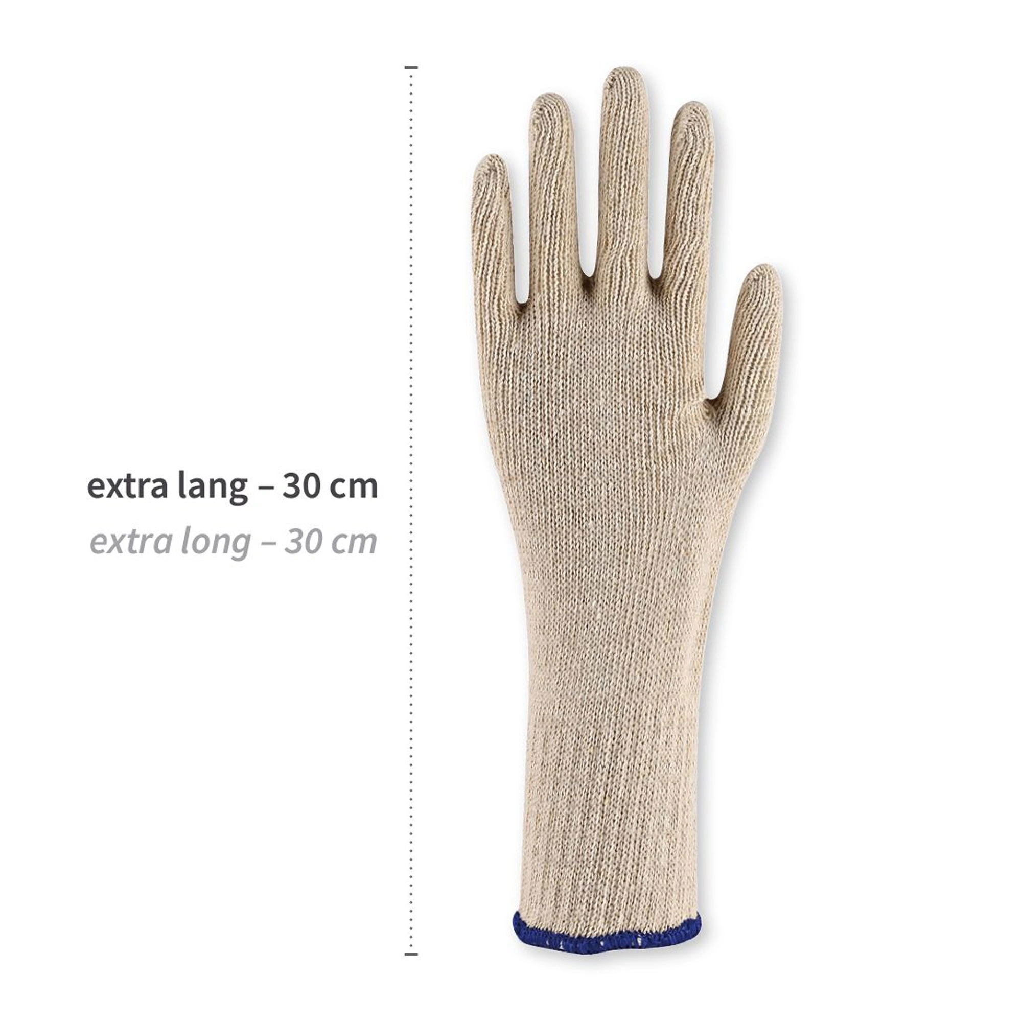 Hygonorm Cuff Long Baumwollhandschuhe natur, VE 600 Stück
