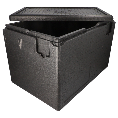 Starpak Isolier-Transportbehälter, EPP 60 cm x 40 cm x 40 cm schwarz "Gastro-Norm 1/1", 3 x 1 Stück