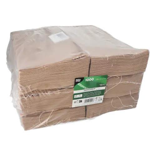PAPSTAR Papierfaltenbeutel gefädelt aus braunem Kraftpapier, 35 x 15 x 7 cm, stabiler Bäckerfaltenbeutel für bis zu 2,5 kg Backwaren, recyclebar, Art.-Nr. 89158