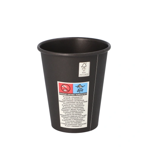 Starpak Trinkbecher, Pappe "To Go" 0,2 l Ø 8 cm, 9,2 cm schwarz, 20 x 50 Stück