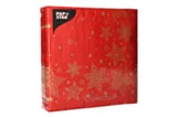 Star Wars Servietten in Rot mit goldenen Weihnachtssternen, 3-lagig, dekorative Papierservietten für Weihnachten, Artikelnummer 17202