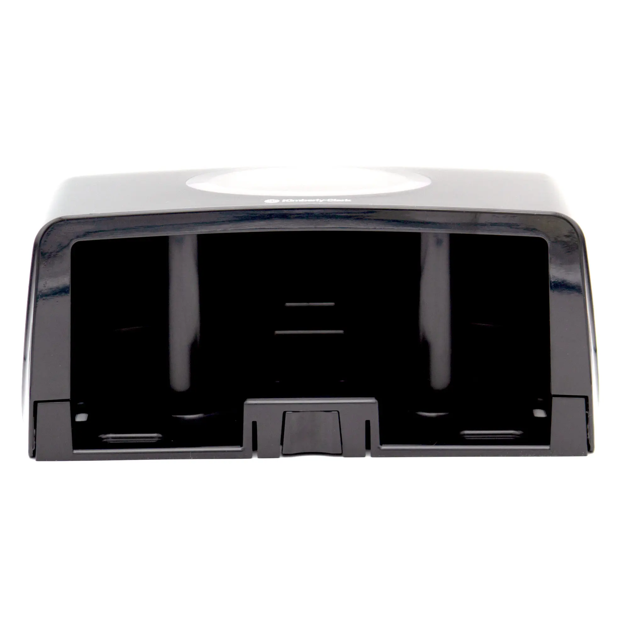 Kimberly-Clark Aquarius 6992, 7191 Toilettenpapierspender für 2 Kleinrollen, schwarzer abschließbarer Doppelrollenspender mit glatter Hochglanzoberfläche, Artikelnummer 6992-7191