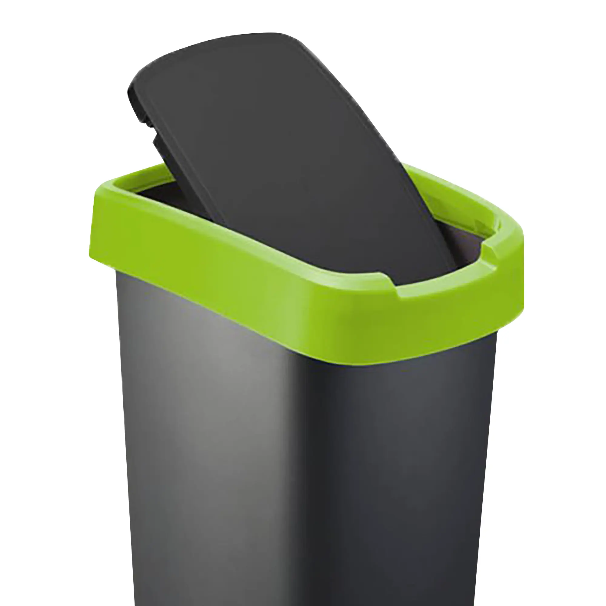 RothoPro Twist Abfallbehälter 25 Liter schwarz/grün Schwingfunktion 59135414