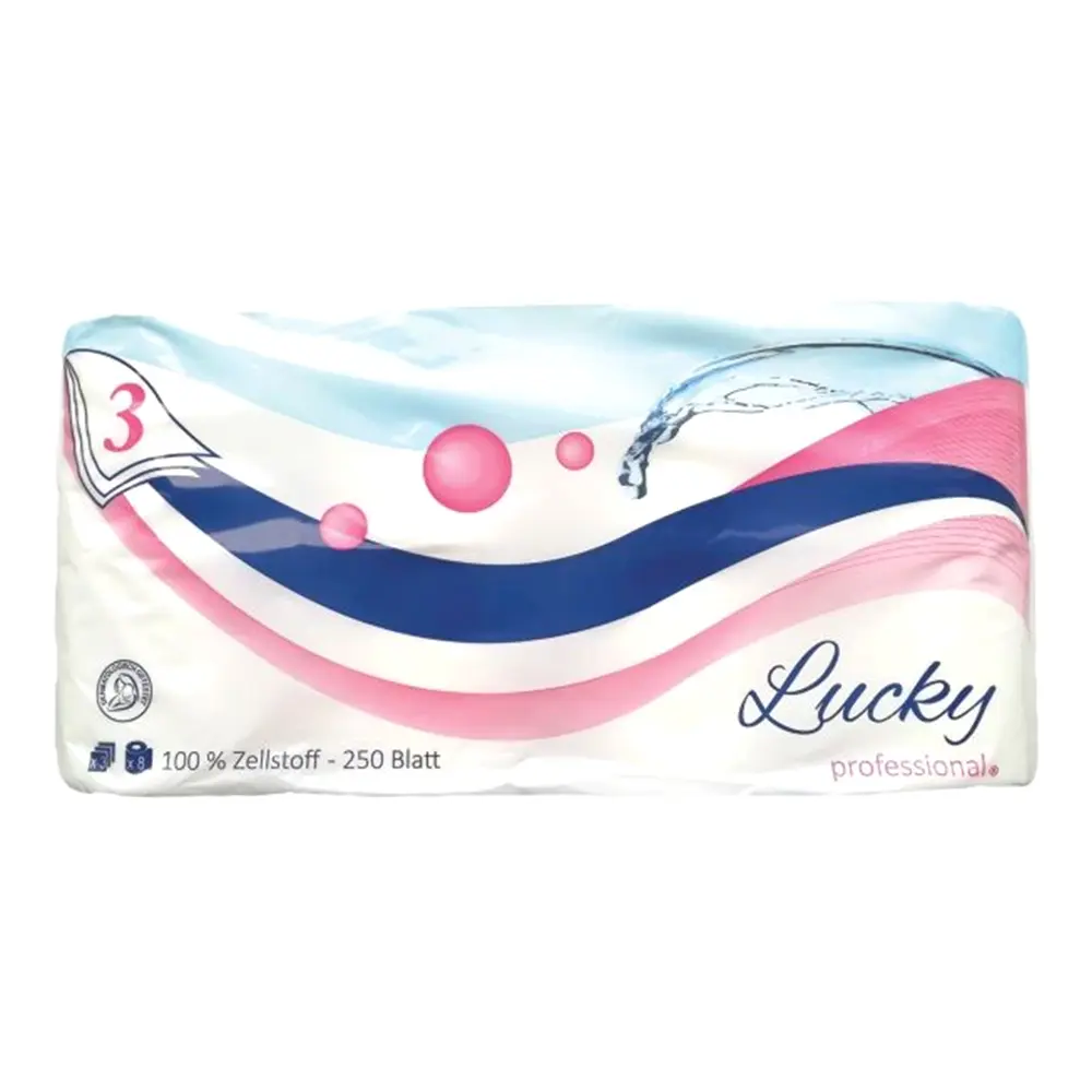 Lucky Toilettenpapier Zellstoff, 3-lagig, 250 Blatt