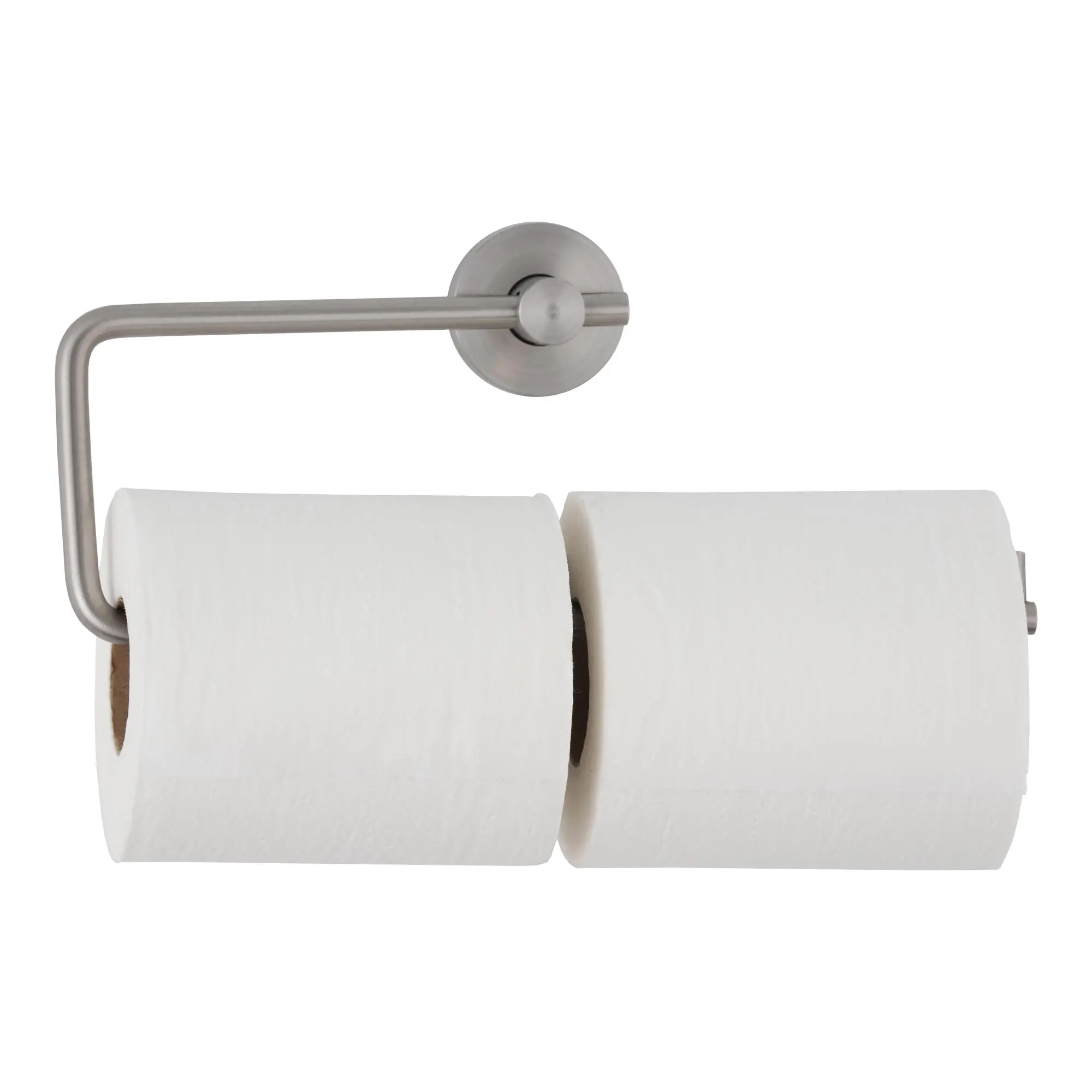 Bobrick B-547 Cubicle Collection WC-Papierrollenhalter für 2 Rollen aus massivem, matt gebürstetem Edelstahl für zwei Standard-Kleinrollen, Artikelnummer B-547