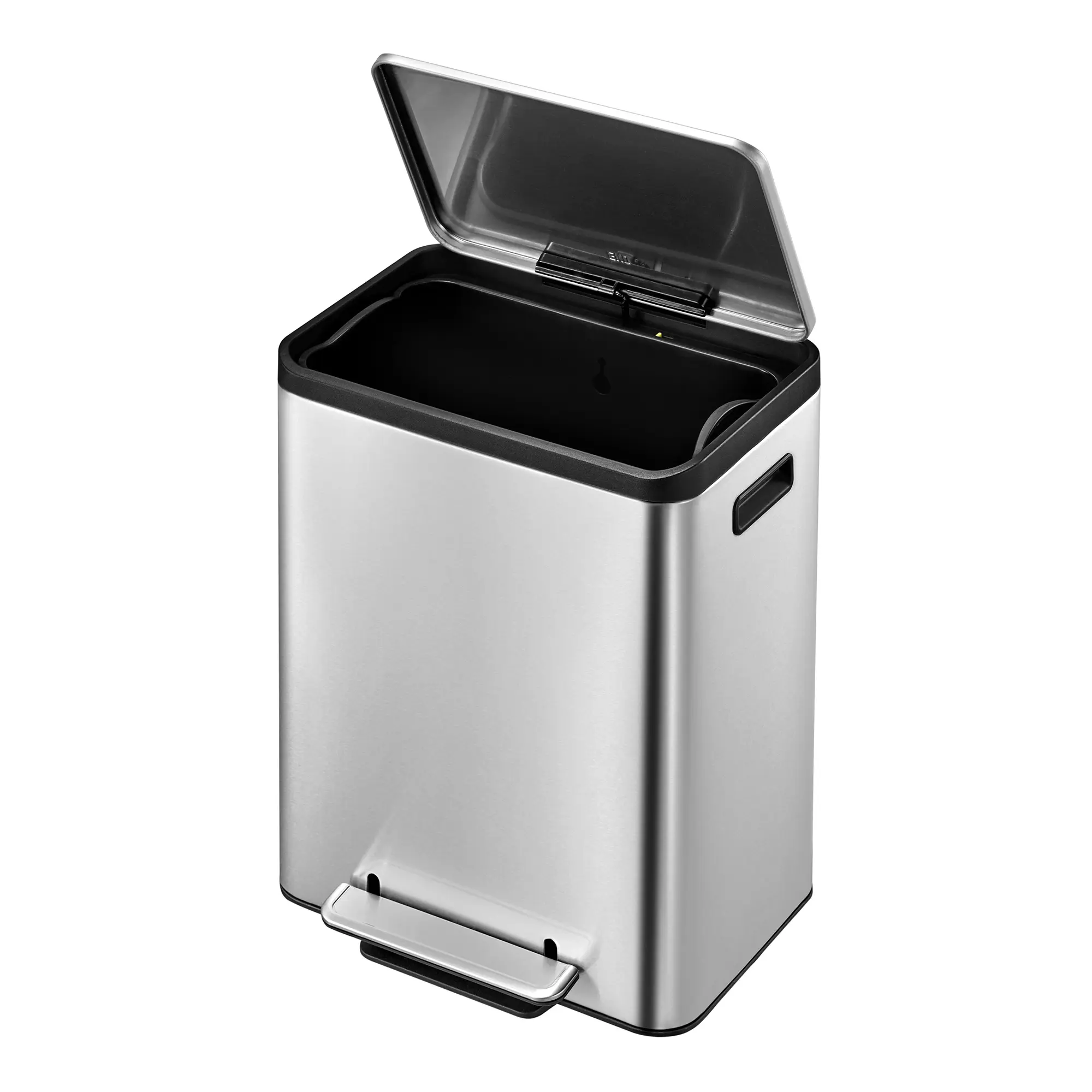 EKO EcoCasa Tretmülleimer Edelstahl 30 Liter mit herausnehmbarem Inneneimer, Soft-Close-Deckel und Anti-Fingerprint-Oberfläche