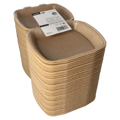 Starpak Menüboxen mit Klappdeckel, XPP ungeteilt 7 cm x 20,5 cm x 24 cm beige von PAPSTAR, stabile isolierende To-go-Menüschalen für Speisen, 200 Stück im Karton