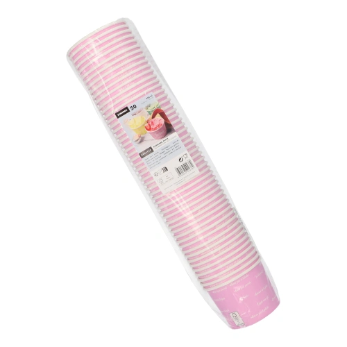 Starpak Eisbecher, Pappe rund 250 ml Ø 9,5 cm, 6,2 cm rosa "Icelove", 20 x 50 Stück