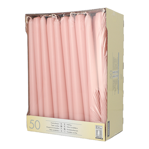 Starpak Leuchterkerzen Ø 2,2 cm, 25 cm peach, 2 x 50 Stück