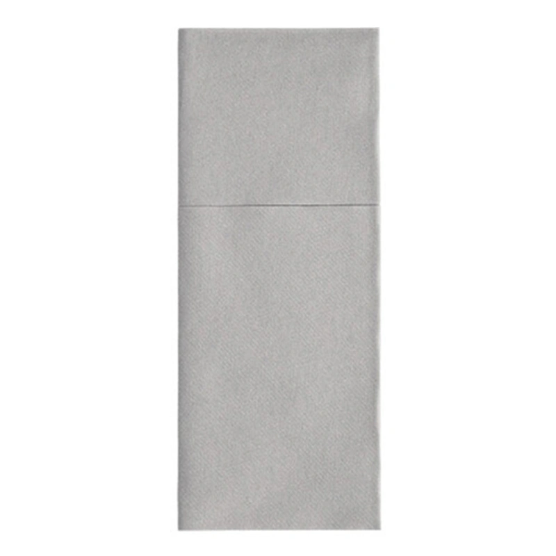 Starpak Bestecktaschen, Airlaid 40 cm x 48 cm grau "Premium" mit Besteckfalz