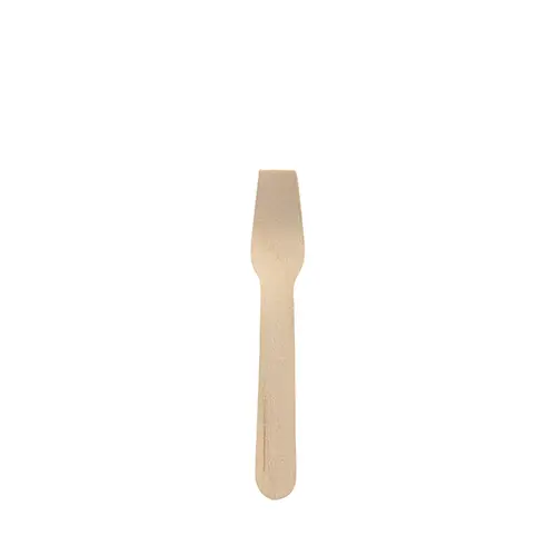 PAPSTAR Eislöffel Holz "pure" 9,4 cm aus natürlich hellem, splitterfrei poliertem FSC-Birkenholz, stabiler und geschmacksneutraler Eislöffel, Artikel 89158 89894