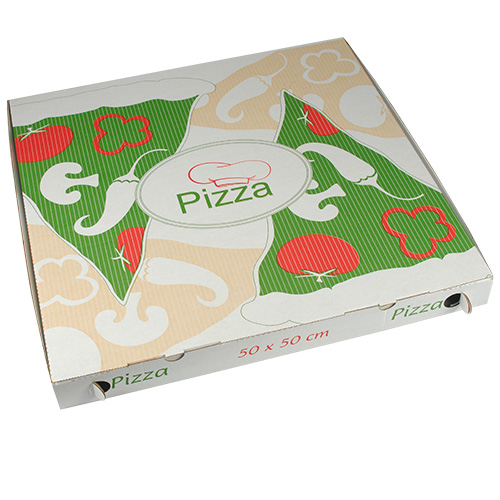 PAPSTAR 50 Pizzakartons, Cellulose "pure" eckig 50 cm x 50 cm x 5 cm
