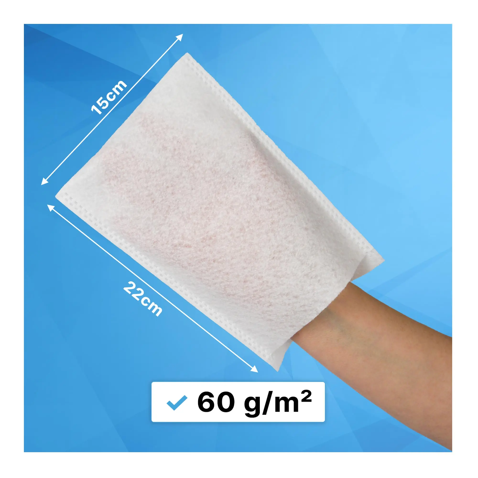 ARNOMED Einmalwaschhandschuhe Molton, 50 Stück