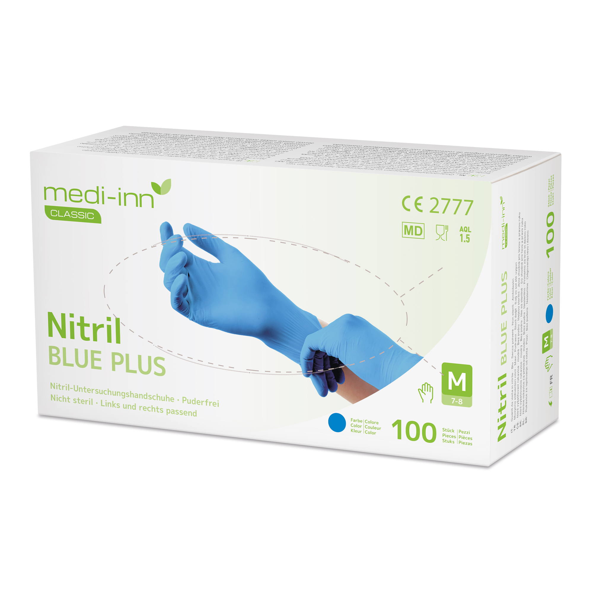 Medi-Inn Einmalhandschuhe Nitril plus blue, puderfrei VE 1000 Stück