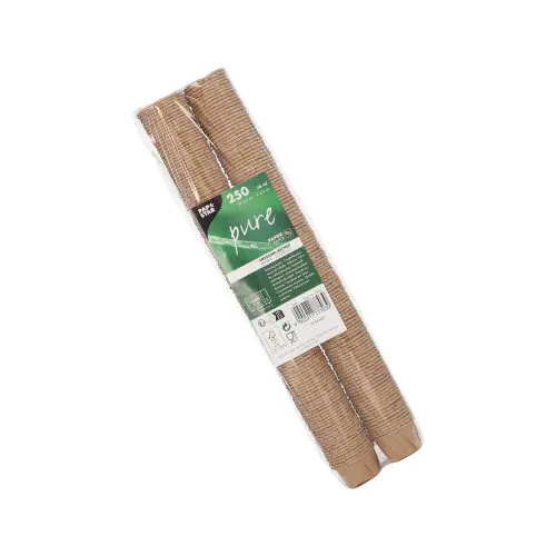 PAPSTAR Dressingbecher Papier "pure" 10 ml, brauner runder Papierbecher Ø 3,5 cm x 2,2 cm, mikrowellengeeignet und nachhaltig für Dressings, Saucen und Dips, Art.-Nr. 37067