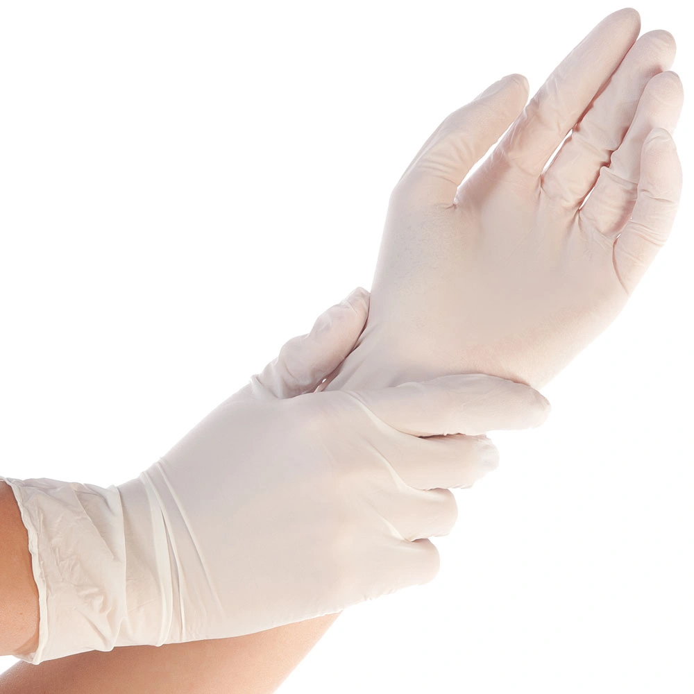 Hygostar Safe Premium Nitrilhandschuhe weiß puderfrei, latexfreie Einmalhandschuhe für Medizin, Pflege und Lebensmittelindustrie, VE 1000 Stück