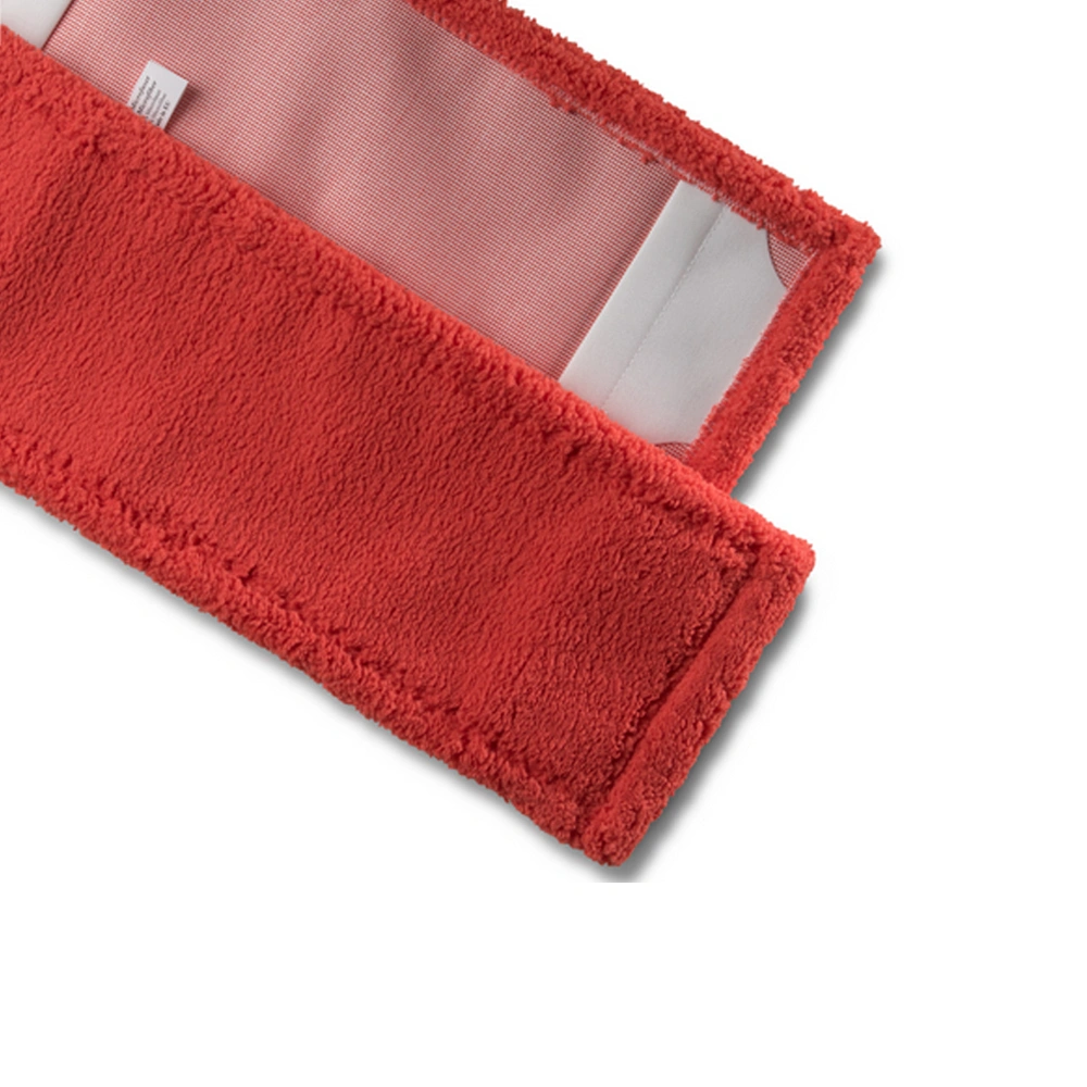 Mopptex Mikrofaser Mopp Premium 50 cm, roter Plüsch-Flachmopp für trockene und feuchte Reinigung von Steinböden, Fliesen und Parkett, Artikelnummer 12327