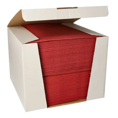 PAPSTAR Servietten "ROYAL Collection" 1/4-Falz 40 x 40 cm bordeaux, 100 Stück im lebensmittelgeeigneten Spenderkarton, Premium-Qualität, Artikel 88557