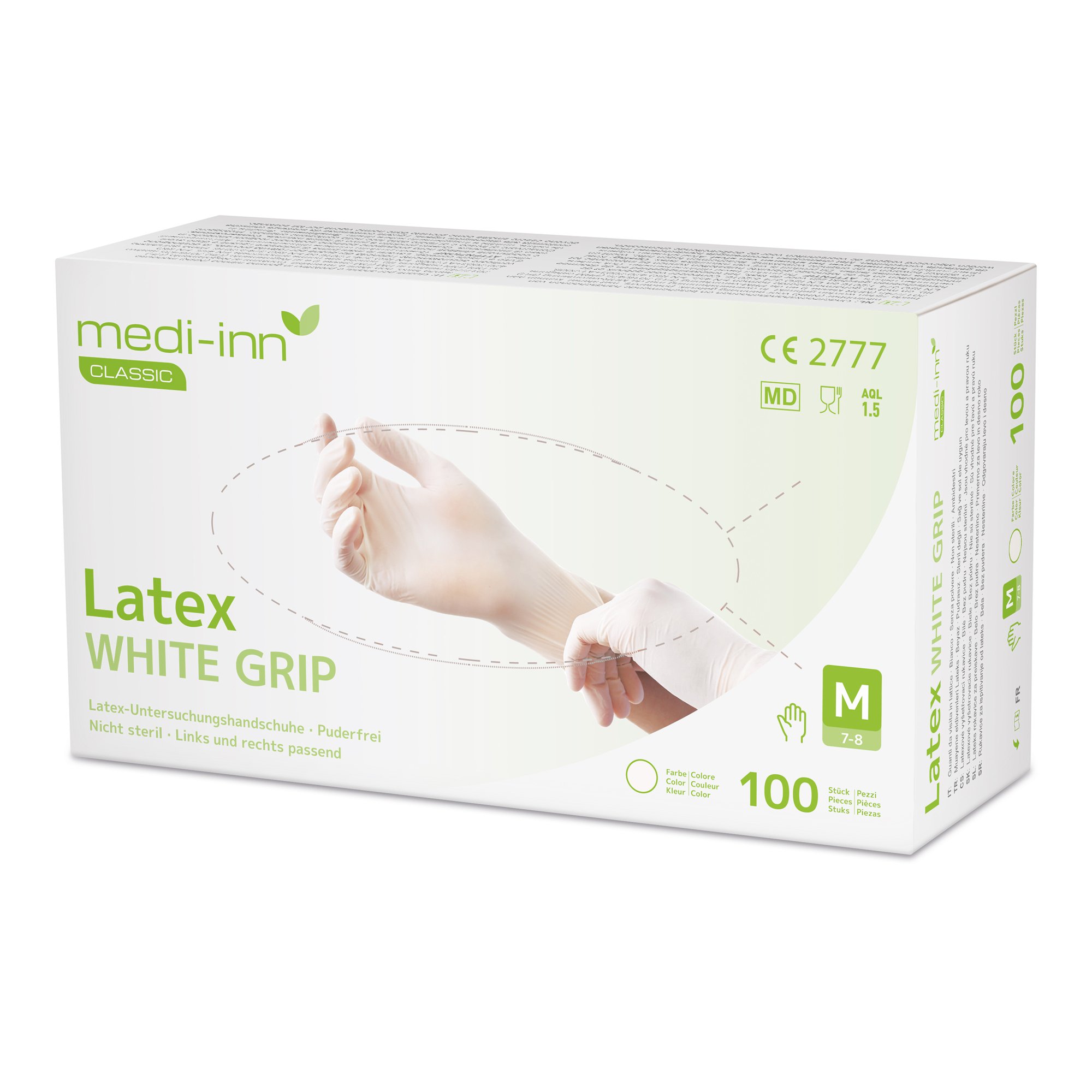 Medi-Inn Einmalhandschuhe Latex white grip, puderfrei VE 1000 Stück