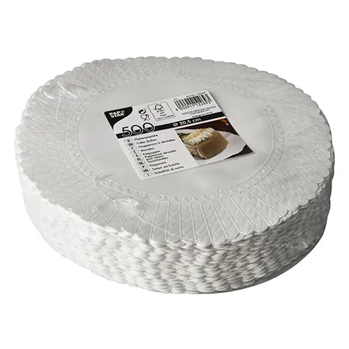 PAPSTAR 500 Plattenpapiere rund Ø 20,5 cm weiß