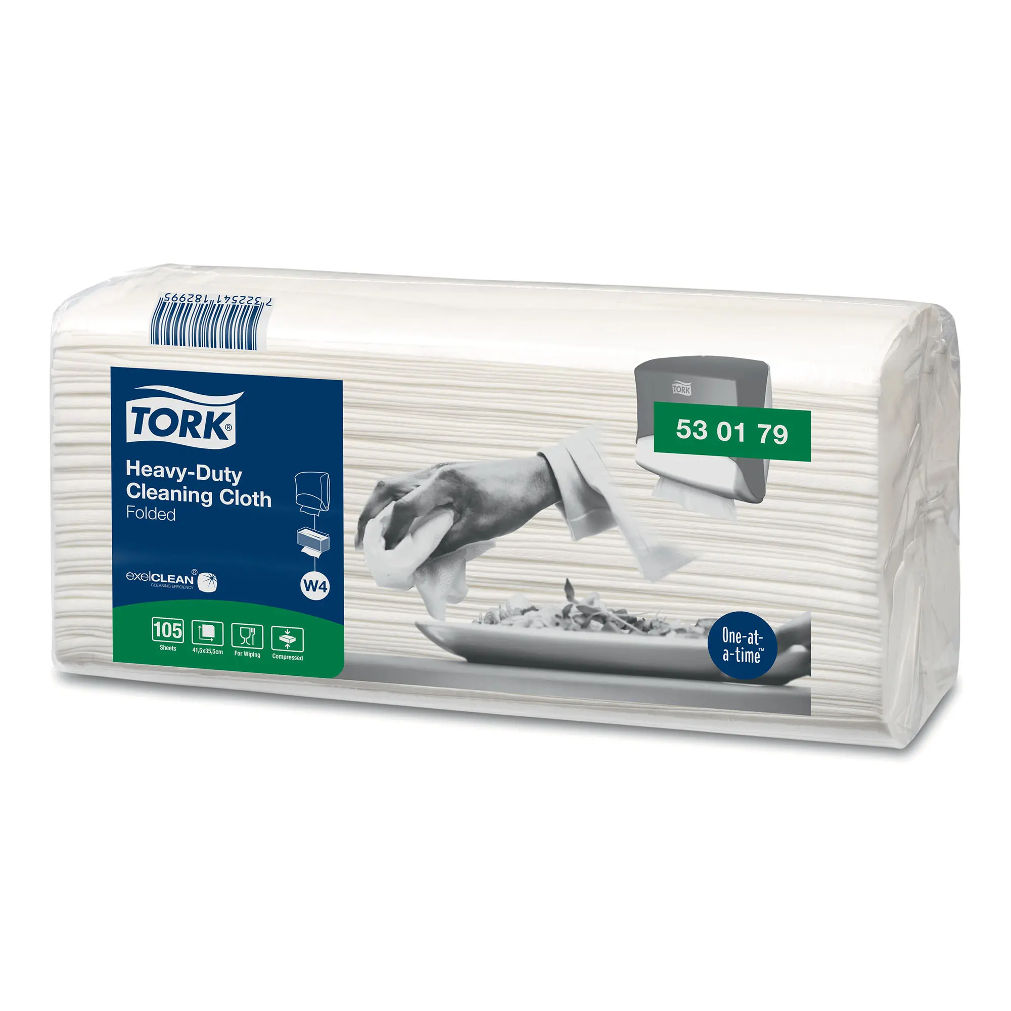 Tork 530179 Premium extra starke Reinigungstücher W4 weiß, 1-lagig, 35,5 x 41,5 cm, 420 Tücher