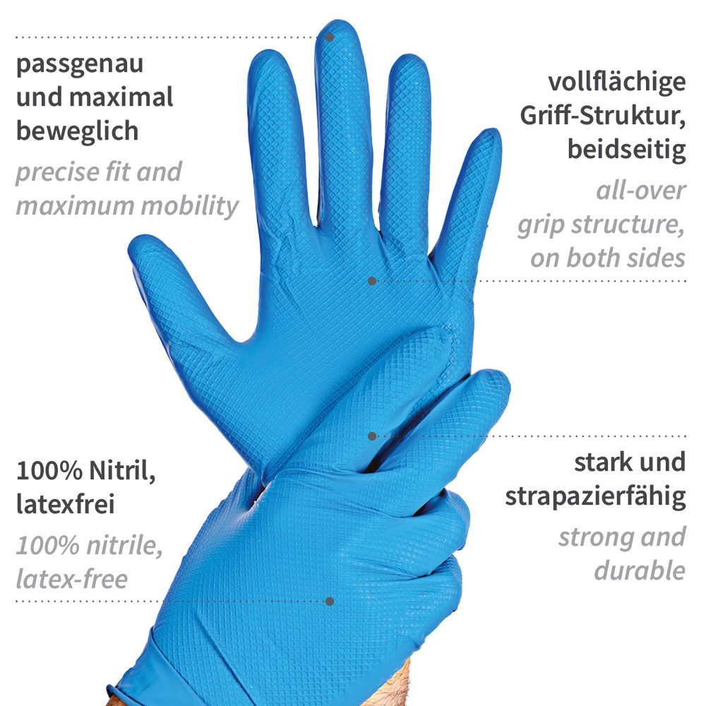 Hygostar Power Grip Light Nitrilhandschuhe blau puderfrei, VE 1000 Stück