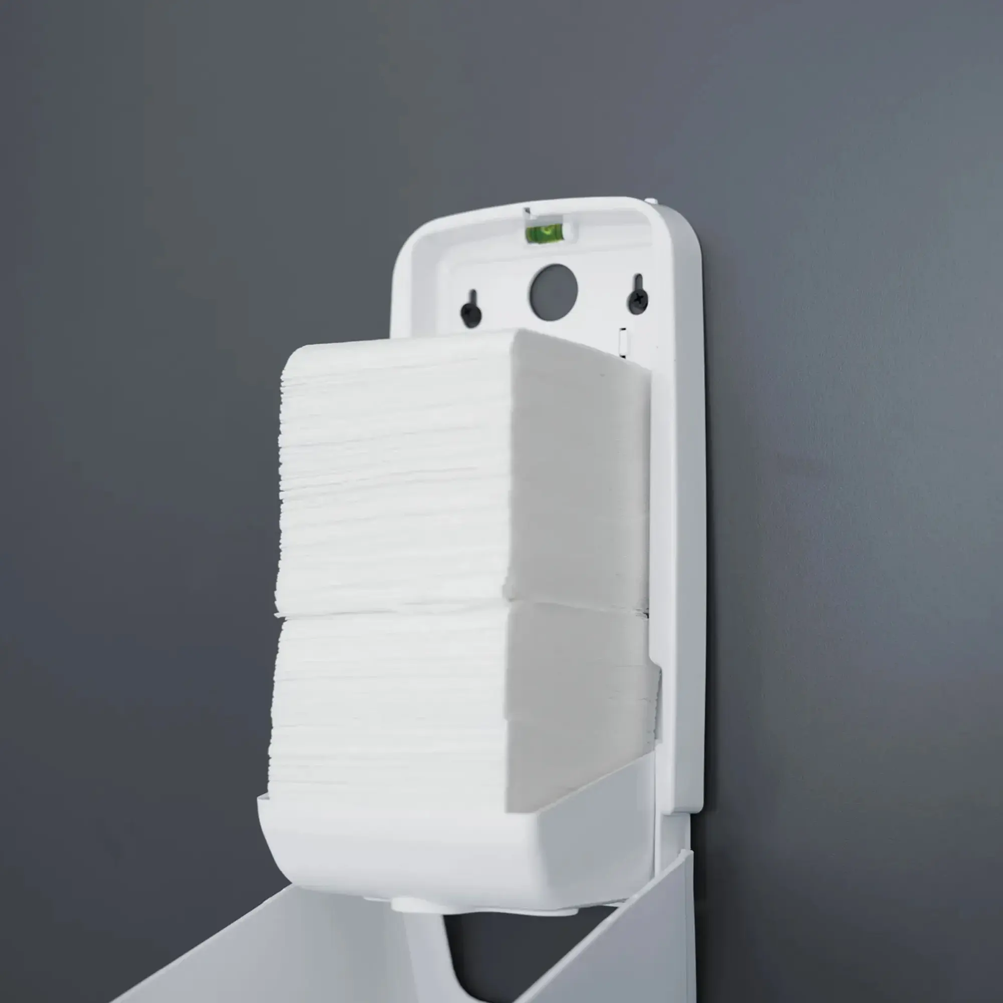 SEMYtop Toilettenpapier Einzelblatt Spender Mini aus robustem Kunststoff, offener Wandspender mit nachfüllbarem Stapel gefalteter Toilettenpapier-Einzelblätter für sparsamen Verbrauch