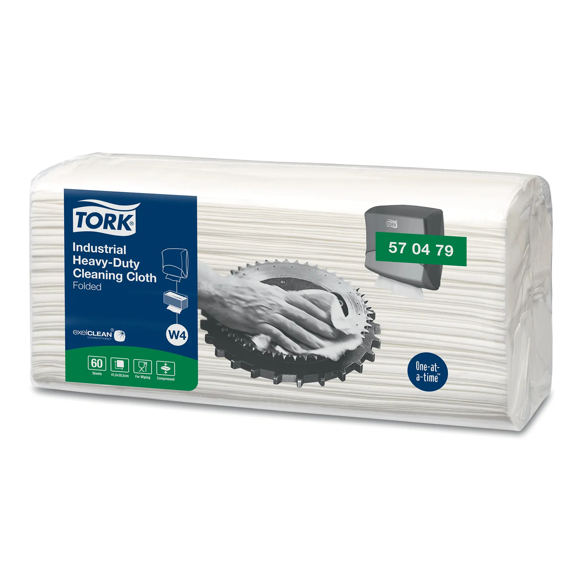 Tork 570479 Premium extra-starke Industrie Reinigungstücher W4 weiß 1-lagig, 35,5 x 41,5 cm, 240 Tücher