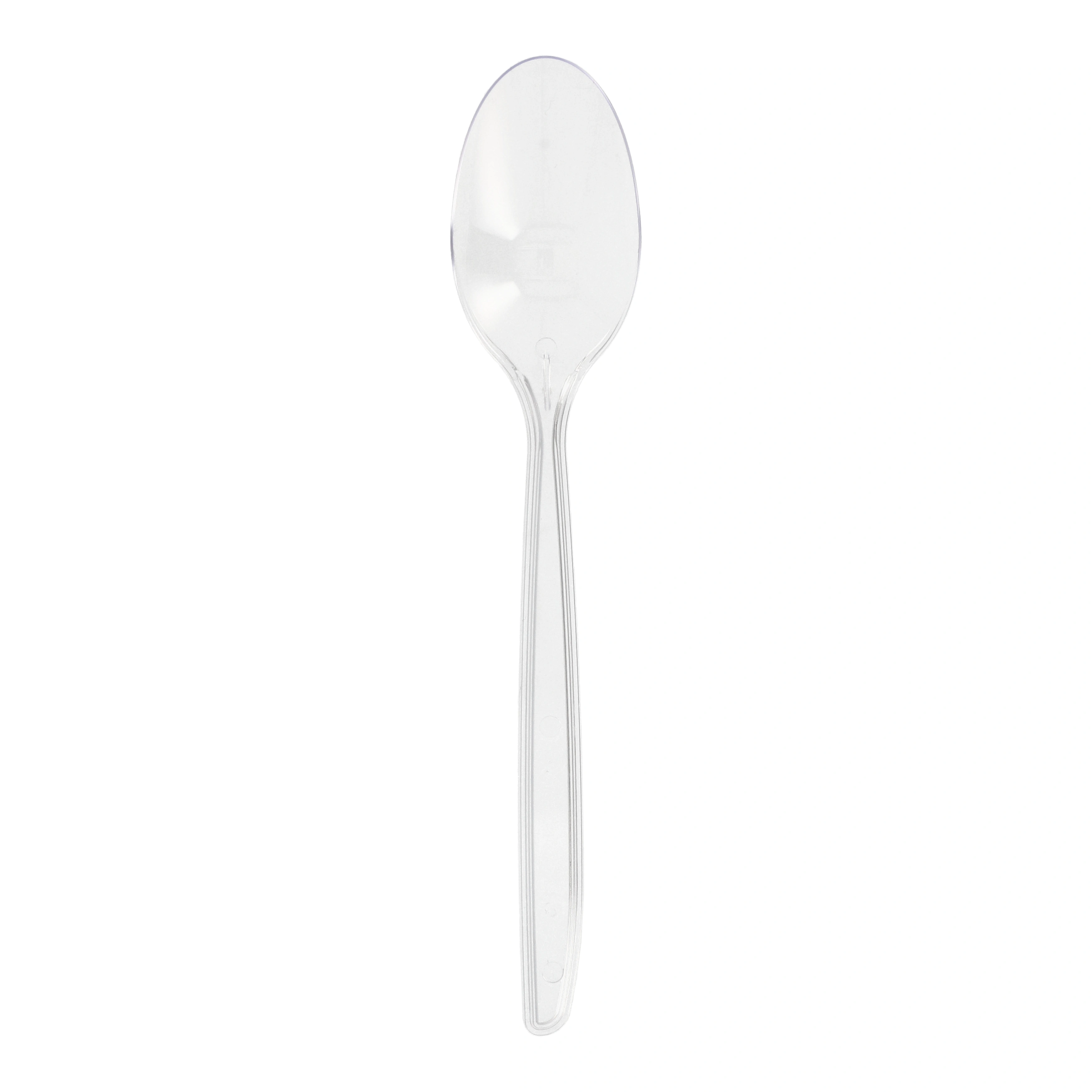 Starpak Mehrweg-Löffel 18,5 cm transparent, stabiler Mehrweg-Löffel aus Polystyrol von PAPSTAR, lebensmittelecht und spülmaschinengeeignet