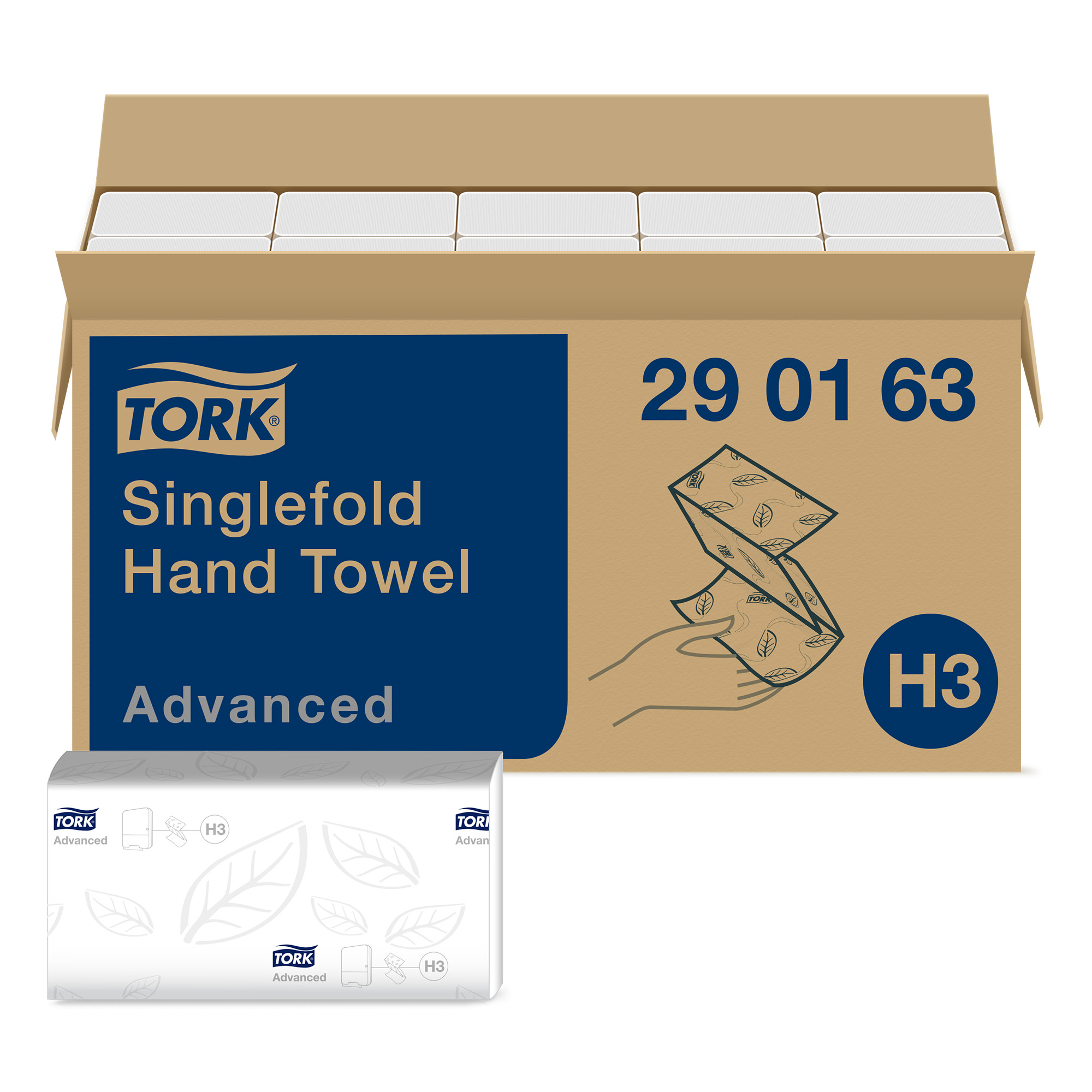 Tork Advanced Zickzack Papierhandtücher, weiß 25 x 23 cm 3750 Tücher 290163_1