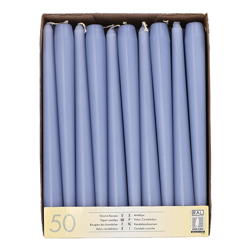 Starpak Leuchterkerzen Ø 2,2 cm, 25 cm soda blau, 2 x 50 Stück