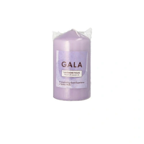 PAPSTAR "GALA" Duft-Stumpenkerze Ø 58 mm, 110 mm violett - Lavender Fields, 6 x 1 Stück