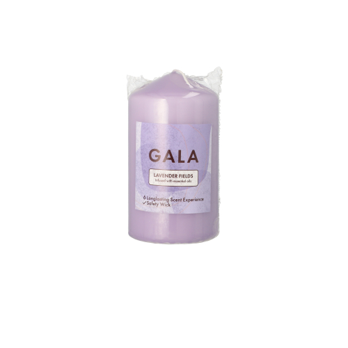 PAPSTAR "GALA" Duft-Stumpenkerze Ø 58 mm, 110 mm violett - Lavender Fields, 6 x 1 Stück