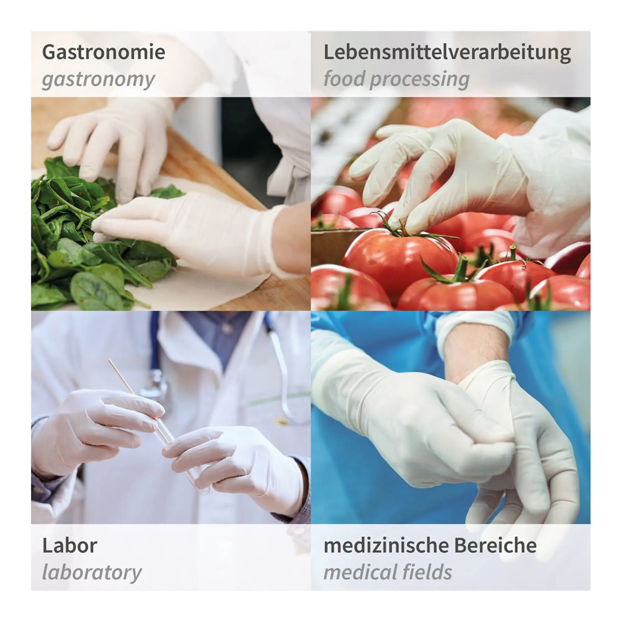 Hygonorm Grip Light Latexhandschuhe weiß puderfrei, elastische Einmal-Latexhandschuhe mit texturierter Oberfläche für präzisen Griff in Medizin, Labor, Gastronomie und Lebensmittelindustrie, VE 1000 Stück