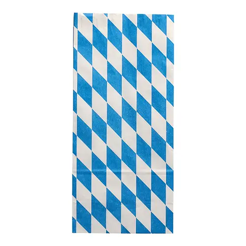 Starpak 100 Hähnchenbeutel, Papier mit Alu-Einlage 28 cm x 13 cm x 8 cm "Bayrisch blau" 1/1