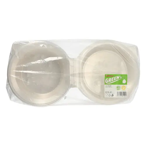 PAPSTAR Pro Pac Feinkost- und Salatschalen mit Klappdeckel PP rund 950 ml, transparente Feinkost- und Salatschalen als To-go-Verpackung für Salate, Feinkost und Antipasti, 22 x 21,5 x 8,7 cm, 100 Stück im Karton